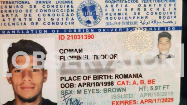Cum arată permisul din Ucraina pe care l-a prezentat Florinel Coman poliţiştilor