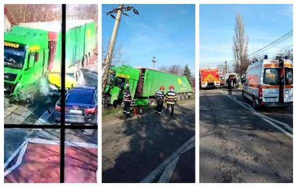 Accident înfiorător în Ialomiţa surprins de camerele de supraveghere