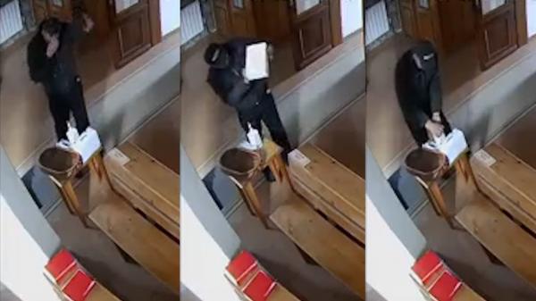 Un hoț s-a văzut singur într-o biserică, lângă cutia milei, în Ucraina. Gesturile sale neașteptate i-au făcut pe toți să râdă