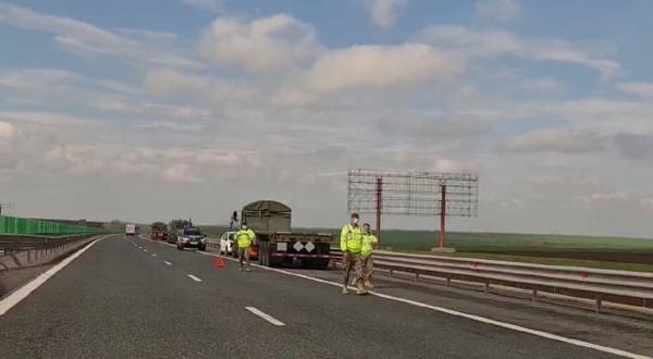 Accident cu convoi al Armatei Americane, pe Autostrada Soarelui