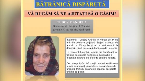 Primăria unei comune din Gorj, recompensă pentru găsirea unei bătrâne dispărute de 9 zile