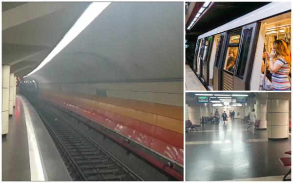 Incident periculos la metrou. O bucată de tablă din tavan a căzut pe linia de metrou și a făcut scurtcircuit, în stația 1 Mai