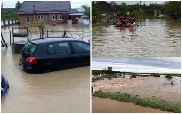 Inundații în Satu Mare. Mai multe localități sunt sub ape, aproximativ 150 de persoane au fost evacuate, iar un drum național a fost închis