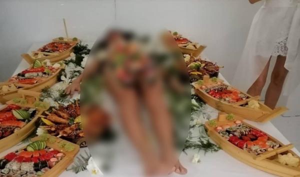 Reacții dure după petrecerea din București la care s-a servit sushi de pe o femeie fără haine: "Imoral, degradant, inimaginabil…"