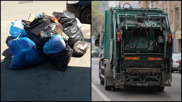 Se ridică gunoaiele din Sectorul 1. La limita răbdării, oamenii au vărsat deșeuri pe scările Primăriei. "Noi nu putem să respirăm"