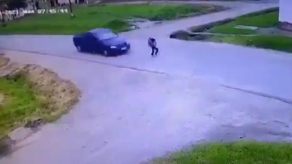 Momentul în care un elev de 8 ani este spulberat pe o şosea din Mureş. Accidentul a fost surprins de o cameră de supraveghere