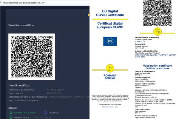 Siteul pentru eliberarea certificatelor COVID, funcțional de mâine. Pașii prin care poate fi descărcat și cât durează obținerea sa
