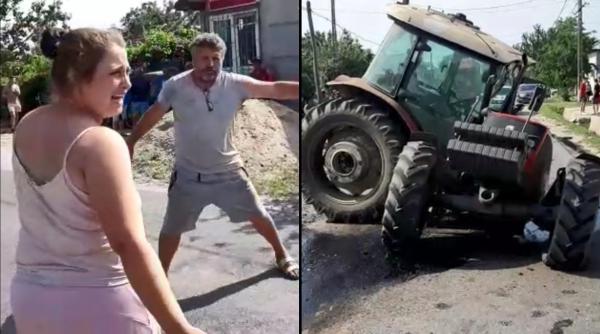 Tractor rupt în două de un BMW, în Teleorman, doi adulți și un copil au ajuns la spital. Șoferița: "Cum am virat, m-a luat în plin!"