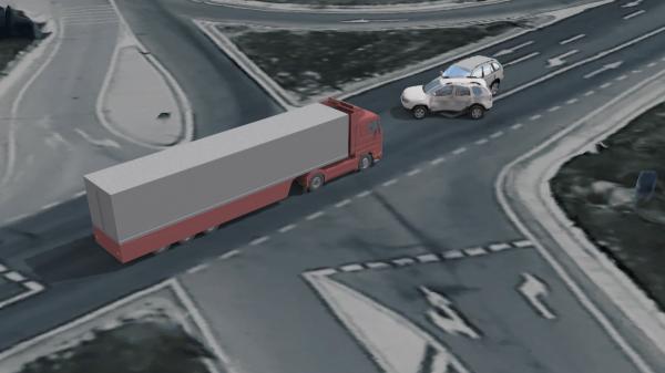 ANIMAŢIE GRAFICĂ. Cum s-a produs accidentul teribil din Sibiu, în care patru oameni au murit într-o Dacia Duster, loviți de TIR