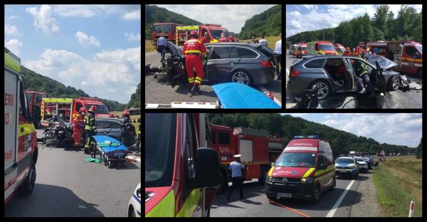 O persoană a murit, iar alte 6, între care şi un copil, au fost rănite în urma unui accident în care au fost implicate trei maşini, în judeţul Braşov