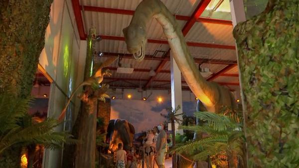 Expoziţie impresionantă cu dinozauri în mărime naturală, la Cluj Napoca. Efectele speciale i-au condus pe copii în perioada Jurassic