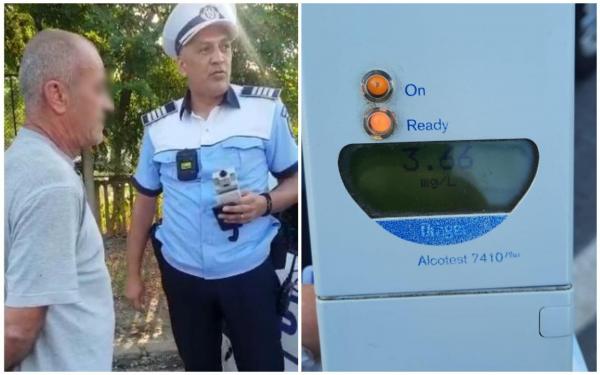 Șofer prins pe o stradă din Galați cu o alcoolemie record: 3,66 mg/l alcool pur în aerul expirat