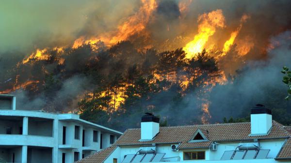 Sudul Europei, cuprins de flăcări. Turcia, devastată de incendii. Focul din zonele forestiere a ajuns în staţiunile pline cu turişti