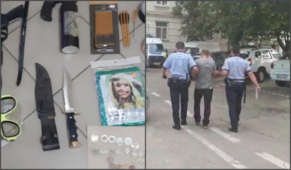 Bărbat înarmat cu un pistol, o arbaletă şi sticle cu acid sulfuric şi clorhidric, scandal şi ameninţări într-un bar din Dolj