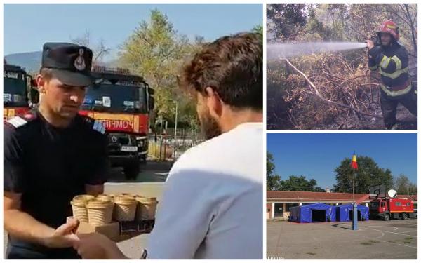 Gestul făcut de greci pentru pompierii români care se luptă cu incendiile pe Insula Evia. Salvatorii noștri au fost înduioșați de recunoștința localnicilor