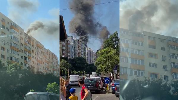Incendiu la un bloc aflat în curs de reabilitare din cartierul Rahova: Locatarii au fost evacuaţi, nu sunt victime
