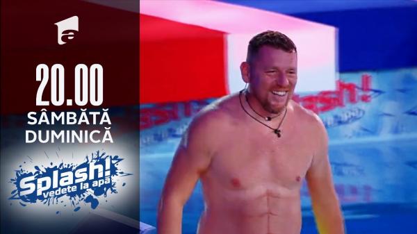 Sonny Medini, săritură spectaculoasă de la 7 metri, la Splash! Vedete la apă