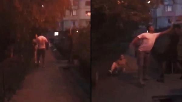 Doi adolescenți de 16 ani, luați la pumni și picioare de un bărbat, în plină stradă, la Tecuci: "Hei, vedeți că v-am filmat!"