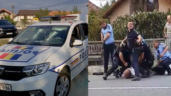 Polițiști atacați cu bâta de un bărbat din Gorj. S-a intervenit cu trupele speciale. "Atâta violenţă n-am văzut la nimeni"