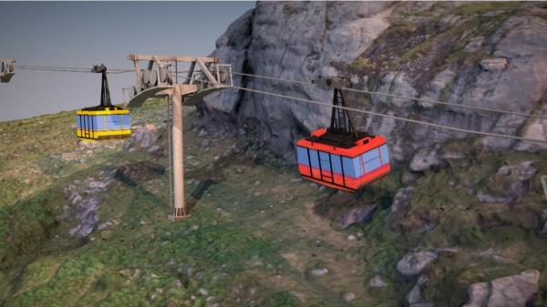 ANIMAŢIE GRAFICĂ. Norocul a împiedicat o tragedie în Bucegi, similară cu cea din Alpii italieni. Aceeaşi firmă s-a ocupat de ambele telecabine