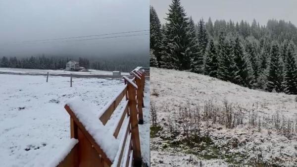 La munte a venit deja iarna, cu ninsori şi temperaturi scăzute. Pe Transfăgărășan s-a aşternut un strat gros de zăpadă