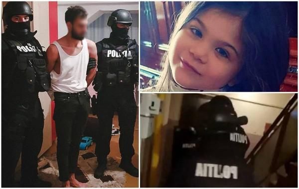 Momentul în care tatăl vitreg al fetiței ucise și incendiate la Arad este săltat din pat de mascați. Mesajul transmis de Poliția Română