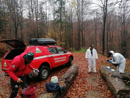 Descoperire macabră în Valea Usturoiului. Trupul unui bărbat, spânzurat în copac, a zăcut în pădure mai bine de 10 zile