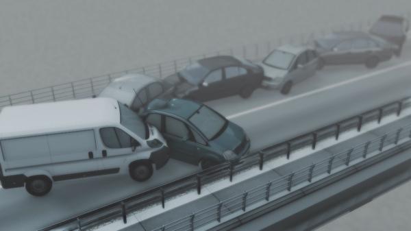 ANIMAŢIE GRAFICĂ. "Fugi că vin maşini şi se lovesc". Cum s-a produs accidentul în lanţ din Mureş