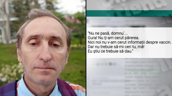 Conversațiile bizare dintre profesorul anti-vaccin din Iași și elevii lui, pe WhatsApp. Speriată, o mamă i-a scris: "Vreau să cred că e doar o glumă proastă"