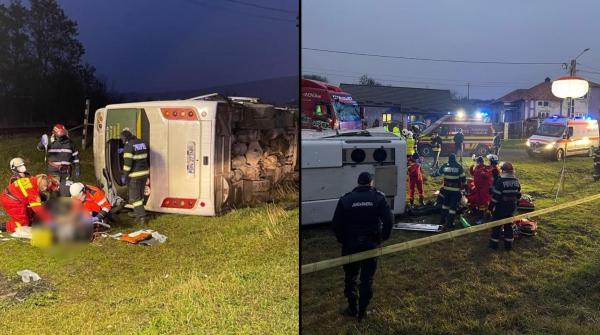 Accident grav în Bistrița-Năsăud, o cisternă cu motorină s-a izbit de un autocar cu pasageri. Un bărbat a murit