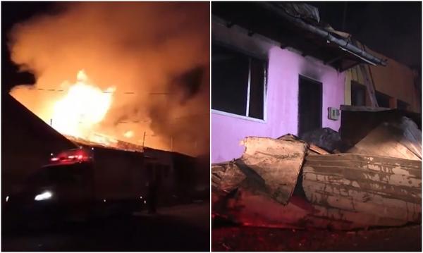 ''L-am auzit vorbind în ogradă: Vă dau foc!'' Un vasluian ar fi făcut focul în mijlocul locuinţei, apoi a fugit. Incendiul s-a extins la trei case