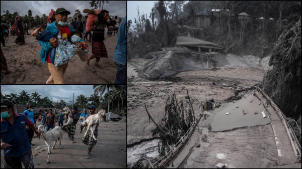 Imaginile dezastrului din Indonezia: cel puţin 13 morţi şi zeci de răniţi, după ce vulcanul Semeru a erupt