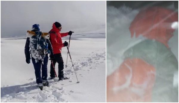 Turist aventurier găsit aproape degerat, după o noapte blocat pe munte, în apropierea vârfului Păpuşa