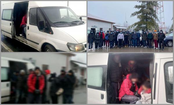 32 de indieni înghesuiţi într-un microbuz, depistaţi când încercau să intre ilegal în România. Şoferul era din Cluj