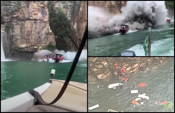 Cel puțin 7 persoane au murit și alte trei sunt date dispărute, după ce o stâncă uriașă a căzut peste mai multe șalupe cu turiști în Brazilia