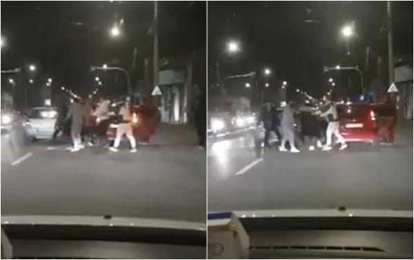 O tamponare în Argeş s-a lăsat cu bătăie: Mai mulţi tineri şi-au împărţit pumni şi picioare în trafic