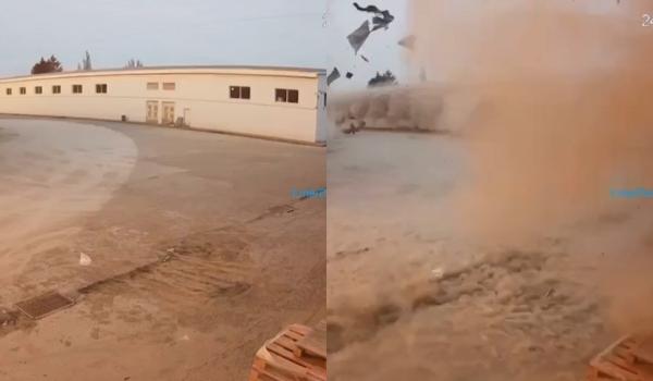 Momentul în care un depozit militar din Odessa este bombardat de ruși