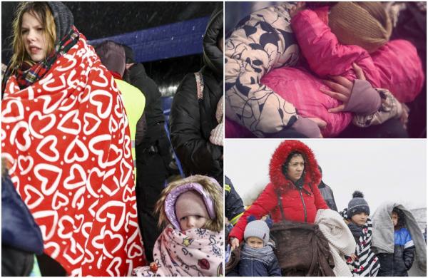 ''Vreau pace și să vină tata!'' Cu sufletul făcut bucăţi, refugiaţii ucraineni sunt în căutarea unui dram de siguranţă