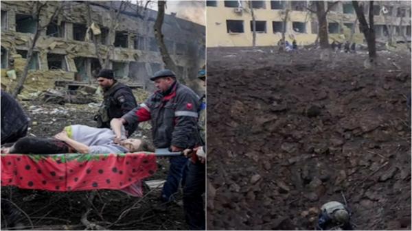 Spital bombardat de ruși în Mariupol: trei morți, inclusiv un copil. Crater imens și gravide rănite. ”Este un genocid”