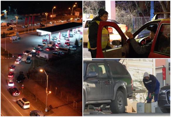 Un zvon de 2 lei în plus la litrul de benzină a instaurat haosul în ţară. O tânără a fost bătută că a vrut să se bage în faţă la pompă