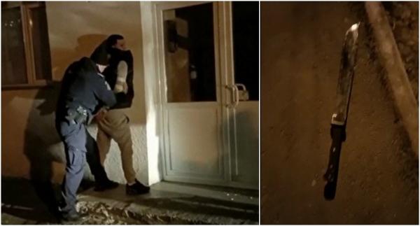 Un tânăr înarmat cu o macetă a semănat teroare într-un cartier din Galați. A sărit cu sabia inclusiv la jandarmi