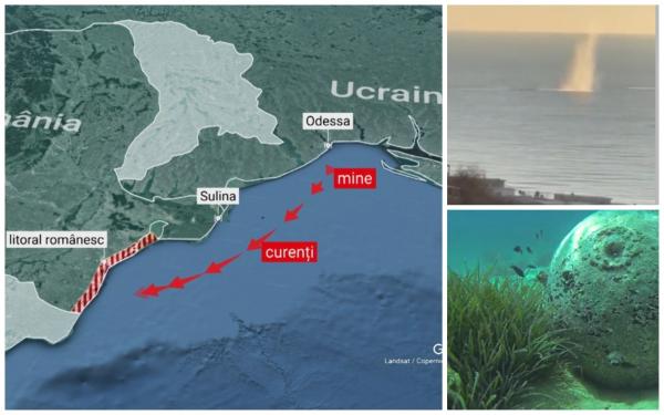 Când ar putea aduce valurile minele de război în România. Imagini care arată dezastrul provocat dacă explodează