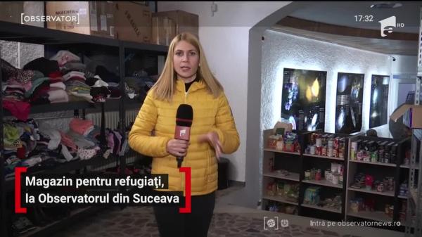 Magazin pentru refugiaţii ucraineni, cu produse obţinute din donaţii