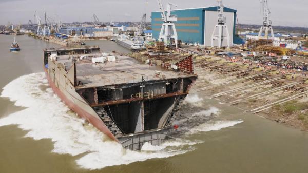 Una dintre cele mai mari şi mai moderne nave militare se construieşte la Galaţi. Va intra în flota olandeză