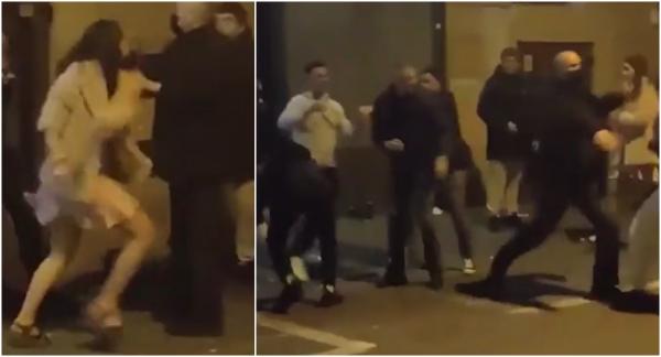 Bătaie cruntă filmată în fața unui club din Cluj-Napoca. Nouă francezi și-au împărțit pumni și picioare, chiar sub ochii bodyguarzilor