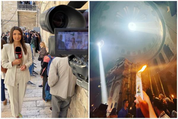 Ritualurile de Paşte de la Ierusalim. Momentul pogorârii Luminii Sfinte, prin ochii echipei Observator: "E ceva unic"