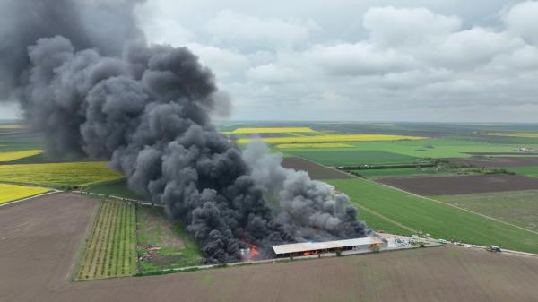 "S-a întâmplat o nenorocire". Reacţia autorităţilor din Techirghiol, după incendiul izbucnit la un depozit de deşeuri