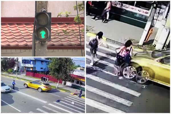 Fetele din Tecuci, lovite pe una dintre cele mai periculoase "treceri" din România. Pietonii se strecoară printre maşini, deşi au verde