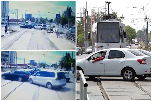 Explicaţia găsită de colegii vatmanului care a intrat cu tramvaiul în mai multe maşini, fără să frâneze
