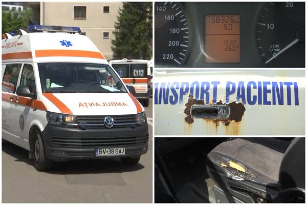 Cum arată ambulanţa din Braşov care are la bord 758.000 de km. A făcut "ocolul Pământului" de 17 ori